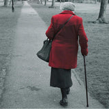 Adjustable Metal WALKING STICK Travel Cane Folding Pole Compact Retractable Hike - Silver