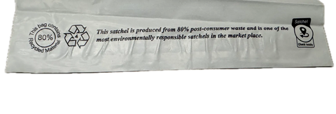 Enviro Recycled Courier Satchels Poly Mailer Bag Accredited Self Sealing Shipping - 5kg (510x435x50mm)
