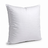 100% Cotton European Pillowcase 400 Thread Count Hotel Quality - Striped White (65x65cm