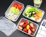 96pcs 2000ml Reusable Food Containers Plastic Meal Prep Storage w/ Lids - BPA Free (246*157*67mm)