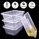 96pcs 2000ml Reusable Food Containers Plastic Meal Prep Storage w/ Lids - BPA Free (246*157*67mm)
