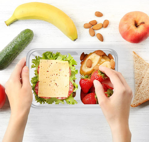 96pcs 2000ml Reusable Food Containers Plastic Meal Prep Storage w/ Lids - BPA Free (246*157*67mm)