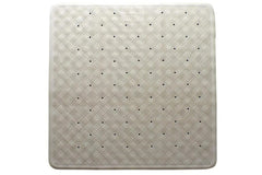 Square Anti Slip Loofah Shower Rug Non Slip Bathroom Bath Mat Water Drains Beige