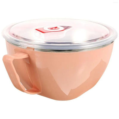 900ml Stainless Steel Instant Noodle Solid Bowl Korean Mi Goreng w Lid & Handle