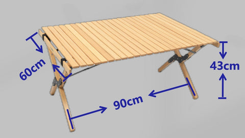 2 Chairs & 1 Table Set Bamboo Camping Folding Portable Outdoor Picnic Travel BBQ