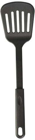 6x 32cm Nylon Slotted Non-Stick Spatula Cooking Tool Utensil in Black