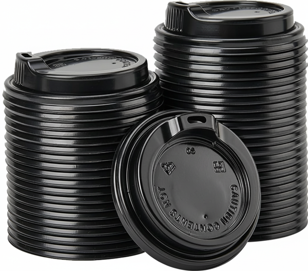 1000x Plastic Coffee Cup Sip Lids Suits 8oz/10oz Cups Take Away Bulk 80mm