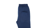 Mens Skinny Track Pants Joggers Trousers Gym Casual Sweat Cuffed Slim Trackies Fleece - Navy