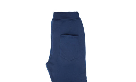 Mens Skinny Track Pants Joggers Trousers Gym Casual Sweat Cuffed Slim Trackies Fleece - Navy