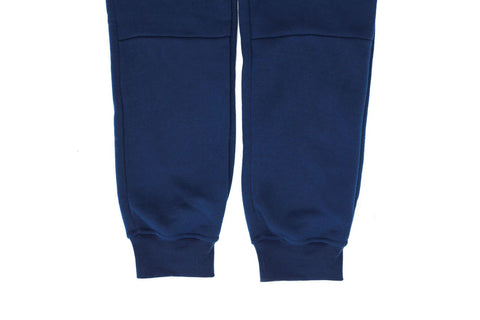 Mens Skinny Track Pants Joggers Trousers Gym Casual Sweat Cuffed Slim Trackies Fleece - Navy