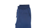 Mens Skinny Track Pants Joggers Trousers Gym Casual Sweat Cuffed Slim Trackies Fleece - Navy