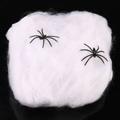 HALLOWEEN STRETCHABLE SPIDER WEB Spooky Decoration with Spiders Party Decor Ghost