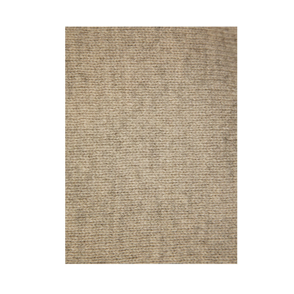 100% SHETLAND RAGG WOOL CREW Round Neck Knit JUMPER Pullover Mens Sweater Knitted - Beige - L