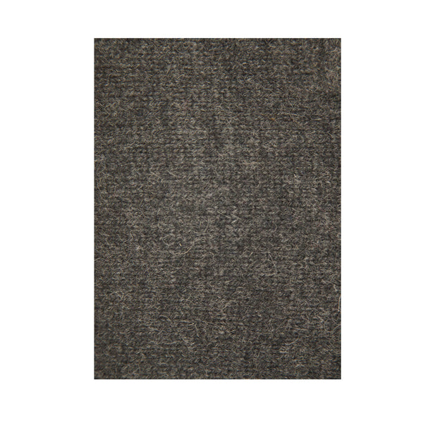 100% SHETLAND RAGG WOOL Half Zip Up Knit JUMPER Pullover Mens Sweater Knitted - Charcoal - L