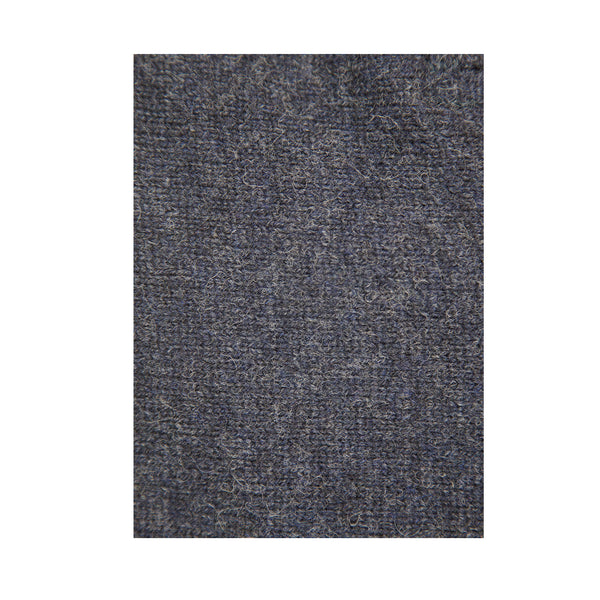 100% SHETLAND RAGG WOOL Half Zip Up Knit JUMPER Pullover Mens Sweater Knitted - Denim Blue (45) - 3XL - XXL