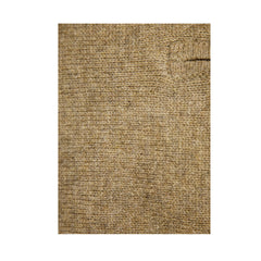 100% SHETLAND RAGG WOOL Half Zip Up Knit JUMPER Pullover Mens Sweater Knitted - Nutmeg - L