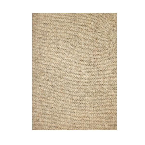 100% SHETLAND RAGG WOOL Half Zip Up Knit JUMPER Pullover Mens Sweater Knitted - Oat Marle - 3XL