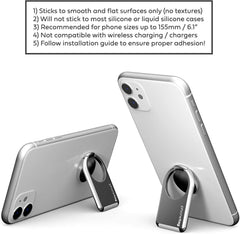 phonetag - Multi-View Phone Stand with Magnetic Ring Holder Universal (Silver)