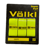 Volkl Super Perf Over Grip Neon Yellow Overgrip Tennis Squash Badminton - 3 Pack
