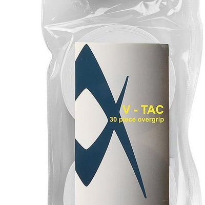 Volkl V-Tac Overgrips Bulk Tennis Badminton Squash Over Grip - White (30 Pack)