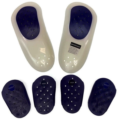 WALKFIT Orthotics 3/4 Insoles Walk Fit Foot Feet Support in Blue