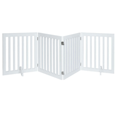Four Panel Freestanding Dog Gate, White