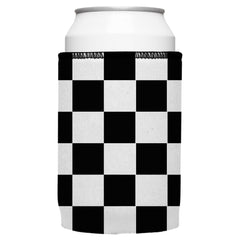 Large Checkerboard Stubby Cooler - Standard