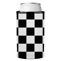 Large Checkerboard Stubby Cooler - Standard