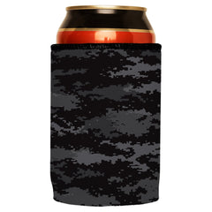 Digital Pixel Black Camo Stubby Cooler - Standard