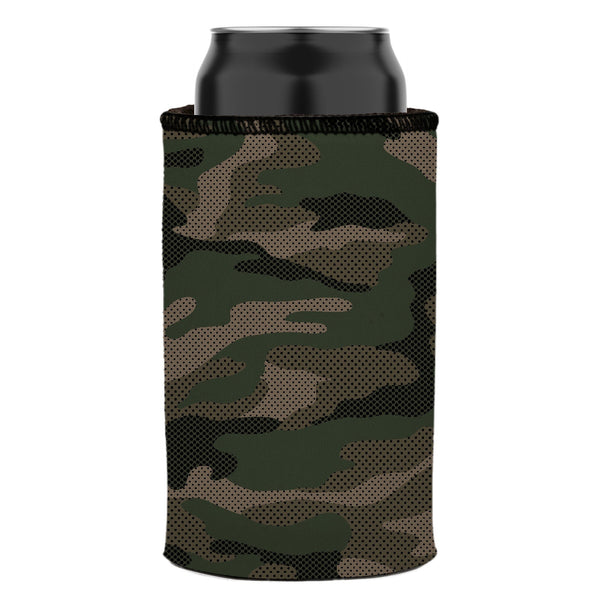 Green Camo Dot Pattern Stubby Cooler 2-Pack - Standard