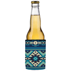 Blue Navajo Rug Stubby Cooler 2-Pack - Standard