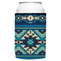 Blue Navajo Rug Stubby Cooler 2-Pack - Standard