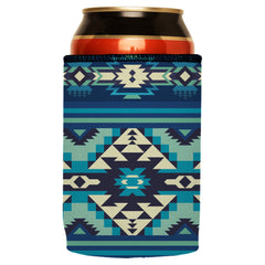 Blue Navajo Rug Stubby Cooler - Standard