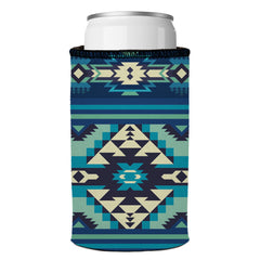 Blue Navajo Rug Stubby Cooler - Standard
