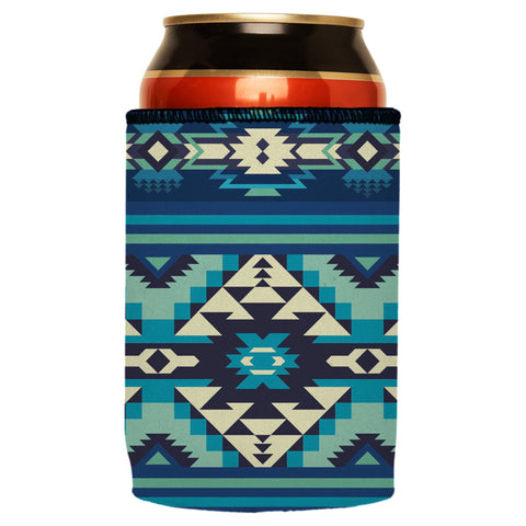 Blue Navajo Rug Stubby Cooler - Standard