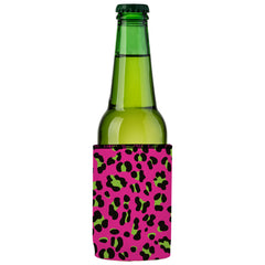 80s Leopard Print Stubby Cooler - Standard