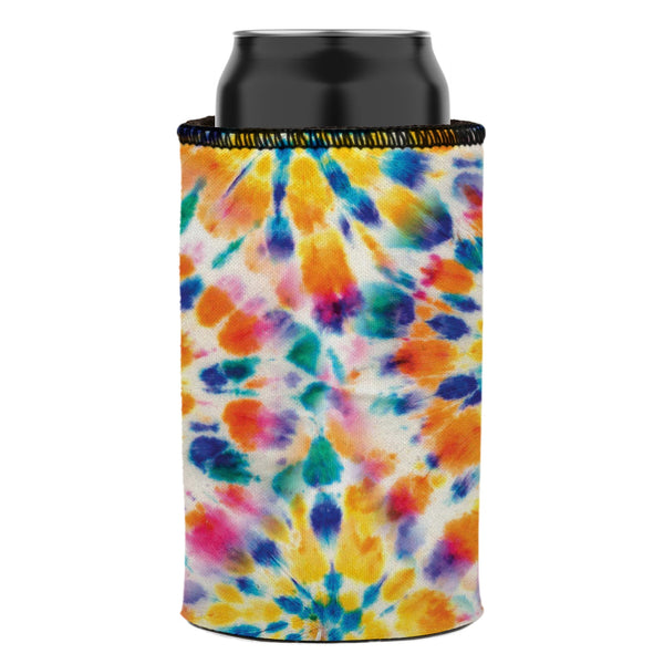 Rainbow Spiral Tie-Dye Stubby Cooler - Standard