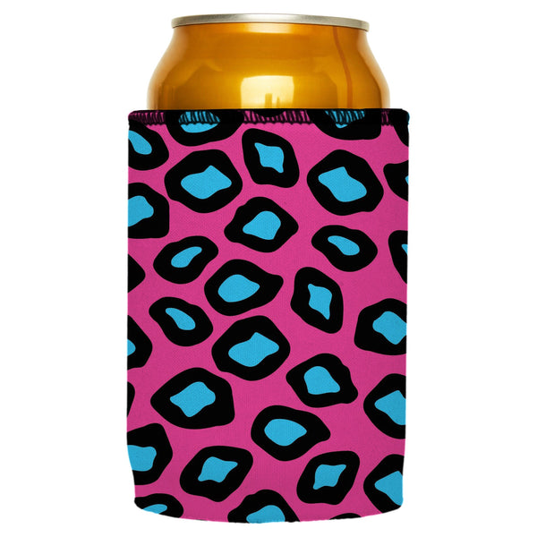 Pink Leopard Print Stubby Cooler - Standard