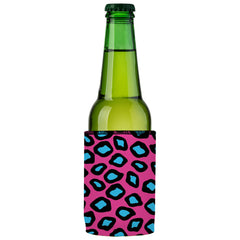 Pink Leopard Print Stubby Cooler - Standard