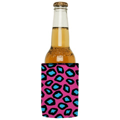 Pink Leopard Print Stubby Cooler - Standard