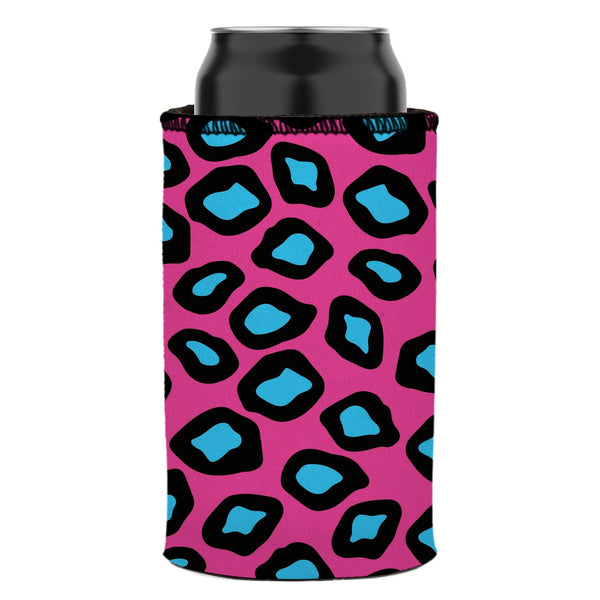 Pink Leopard Print Stubby Cooler - Standard