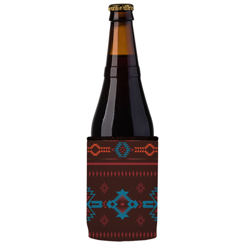 Brown Navajo Rug Stubby Cooler 2-Pack - Standard