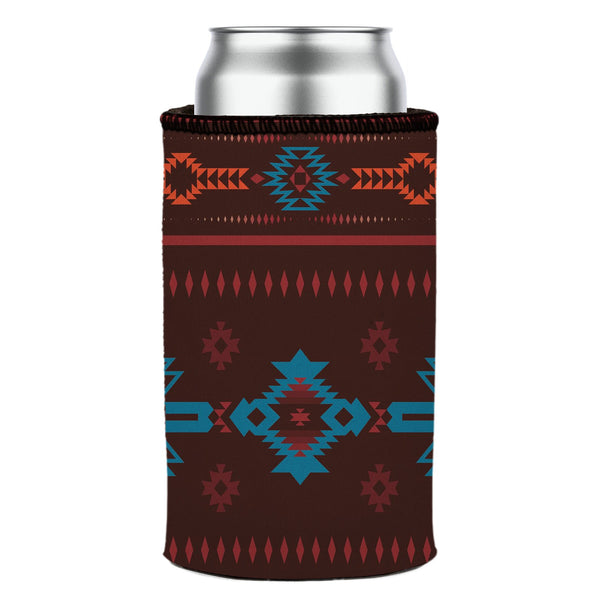 Brown Navajo Rug Stubby Cooler - Standard