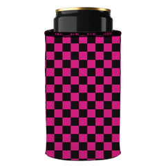 Pink Checkerboard Stubby Cooler 2-Pack - Standard