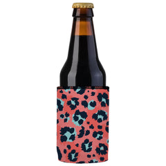 Coral Leopard Print Stubby Cooler 2-Pack - Standard