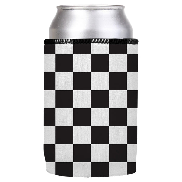 Small Checkerboard Stubby Cooler - Standard