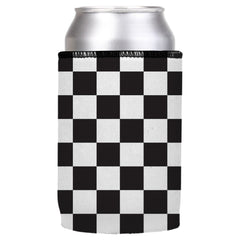 Small Checkerboard Stubby Cooler - Standard