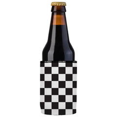 Small Checkerboard Stubby Cooler - Standard
