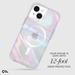 Case-Mate Soap Bubble MagSafe Case For iPhone 15 Plus - Iridescent