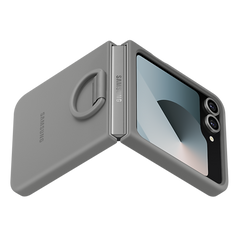 Samsung Silicone Case with Ring for Galaxy Z Flip6 - Grey